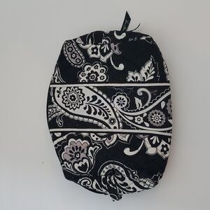 Vera Bradley Black and White Paisley Cosmetic Bag